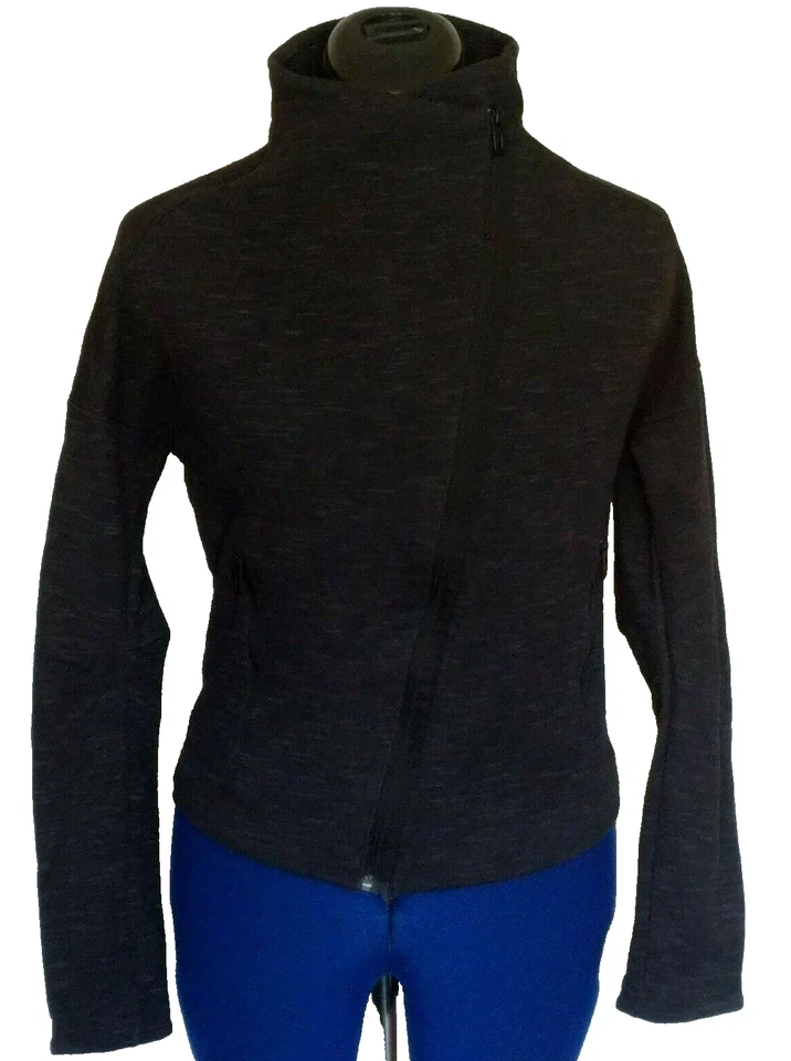 Chaqueta Adidas Mujer Talla XS Moto Asimétrica Cremallera Negra Bolsillos jaspeados Foto 2 de 4