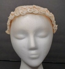 Vtg International Ladies Garment Workers Union Fascinator Hat Lace w/Bow ILGWU