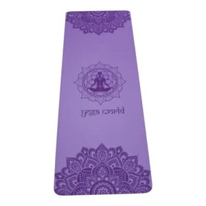 Yoga World Mandala PU Yoga Mat - Non-Slip Surface & Anti-Skid TPE Underside