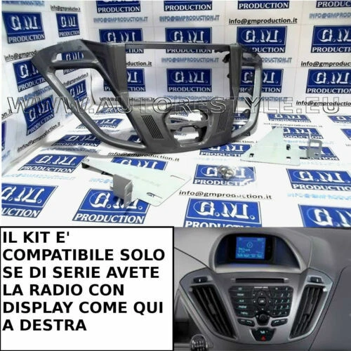 2 DIN Einbaurahmen & Radioblenden für Ford Transit Custom