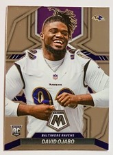 2022 Panini Mosaic Football RC Card # 387 David Ojabo Rookie Baltimore Ravens. rookie card picture