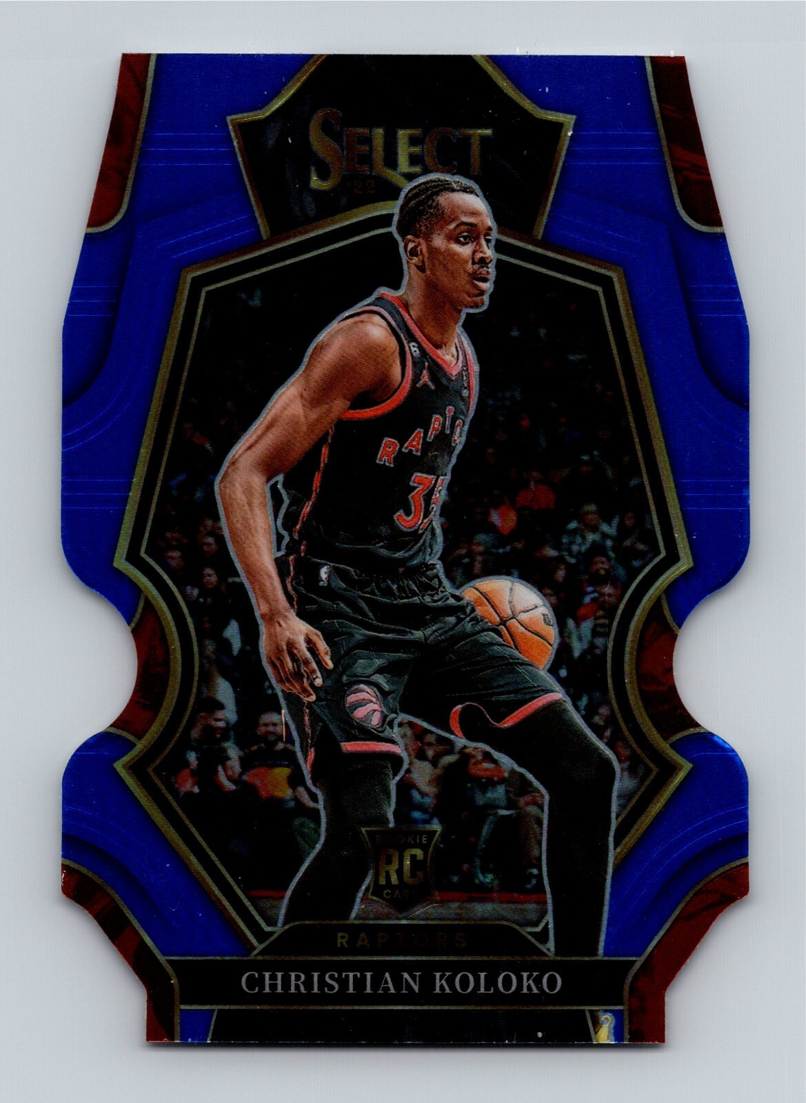 Christian Koloko 2022 Select Premier Blue Prizm Die Cut /249 #185 Raptors NM RC