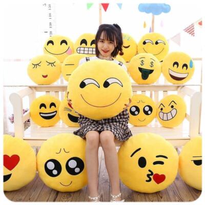 cushion Emoji Cushion Pillow Plush cushion Yellow SMILEY