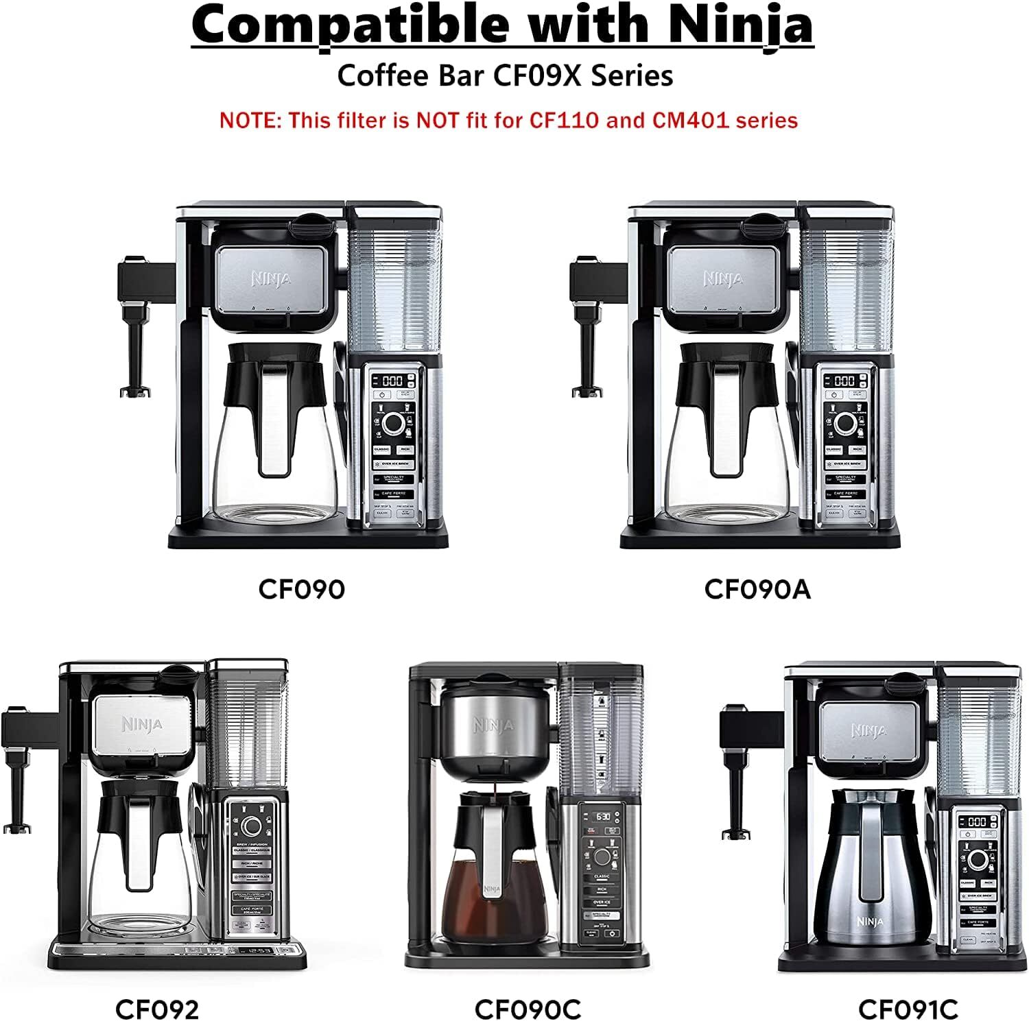 Reusable Coffee Filters for Ninja CF09X Coffee Bar 2 Pcs Permanent Replacement