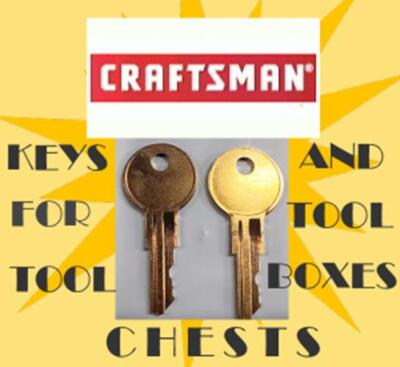CRAFTSMAN LL01-LL99 SET OF 2 KEYS CHICAGO PEERLESS TOOLBOX FREE SHIPPING