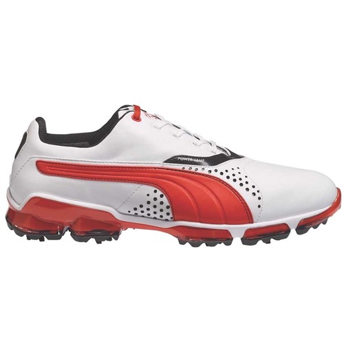 Puma Titan Tour White Red Leather Golf 
