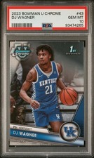 2023 BOWMAN UNIVERSITY CHROME #43 DJ WAGNER PSA 10