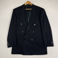 Vintage Mani Giorgio Armani Mens Double Breasted Virgin Wool Blazer Italy 40 R