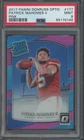 2017 Donruss Optic Pink Rated Rookies #177 Patrick Mahomes II RC Mint PSA 9
