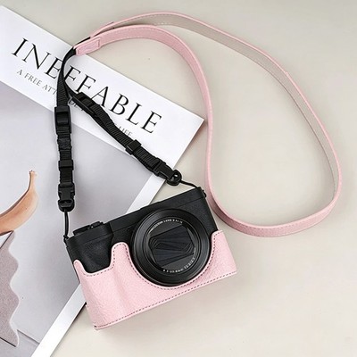 For Canon V1 PU Leather Camera Bag Dock Case Base Protection Camera Cover Shell