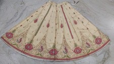 Antique Indian Bridal Long Skirt Hand Beaded Zardozi Georgette Wedding Lehenga