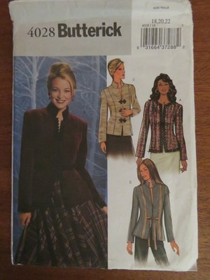 Butterick 4028 Schnittmuster Damen tailliert gefüttert hüftlang Prinzessin Naht Jacke