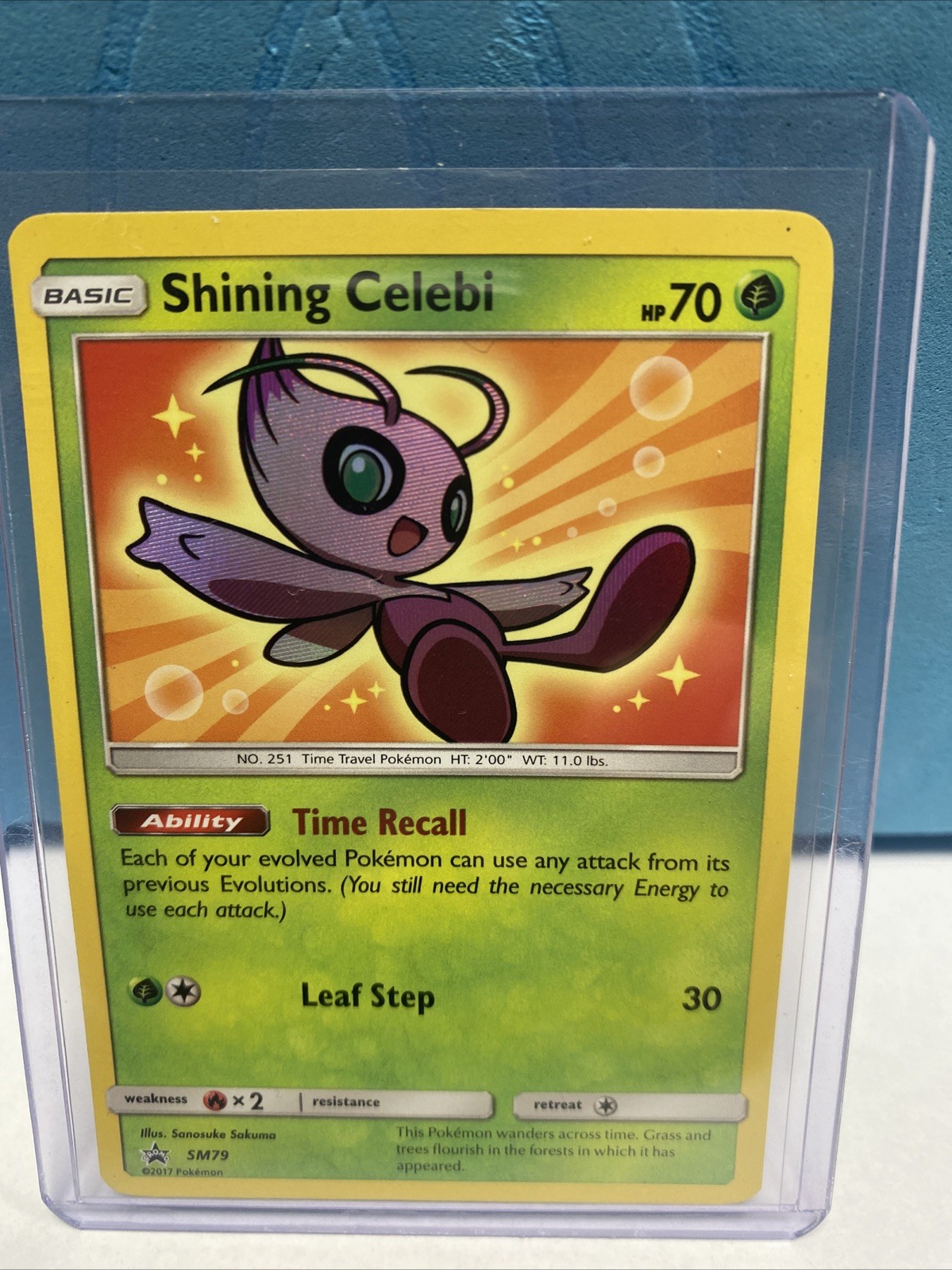 Shining Celebi SM79 BLACK STAR PROMO Shining Legends Pokemon TCG 2017 NM