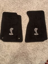 Mustang Cobra Floor Mats Black 2 Grommet Style Set Of 2 Front Mats Mustang Cobra Floor Mats Black 2 Grommet Style Set Of 2 Front Mats