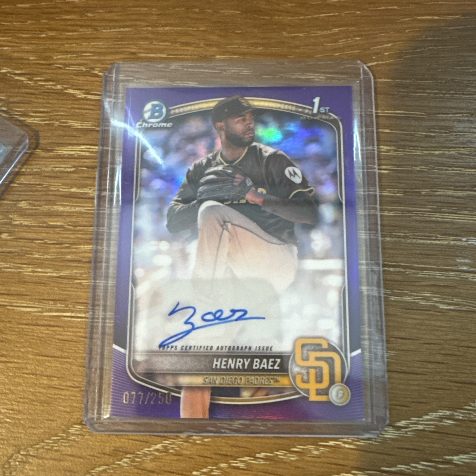 HENRY BAEZ 1st Bowman Auto 2025 Purple Refractor /250 Bowman Chrome CPA-HBA