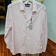 Men's size L 'LIMITED EDITIONS' Premium cotton geo print business shirt - BNWT