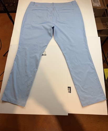 Puma Golf Pants Mens 40x32 Light Blue Chino Performance Rickie Fowler Golf Pants - Picture 2 of 21