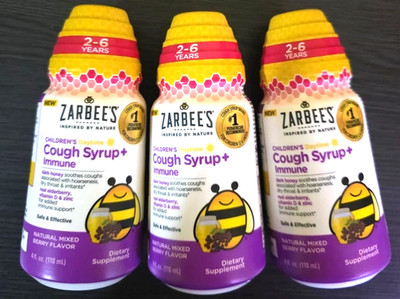 Children's Cough Syrup Daytime Immune Mixed Berry 4 oz ea Ex: 06/26 3 PACK