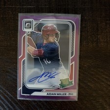 2026 DONRUSS OPTIC PURPLE AIDAN MILLER AUTOGRAPH 73/99