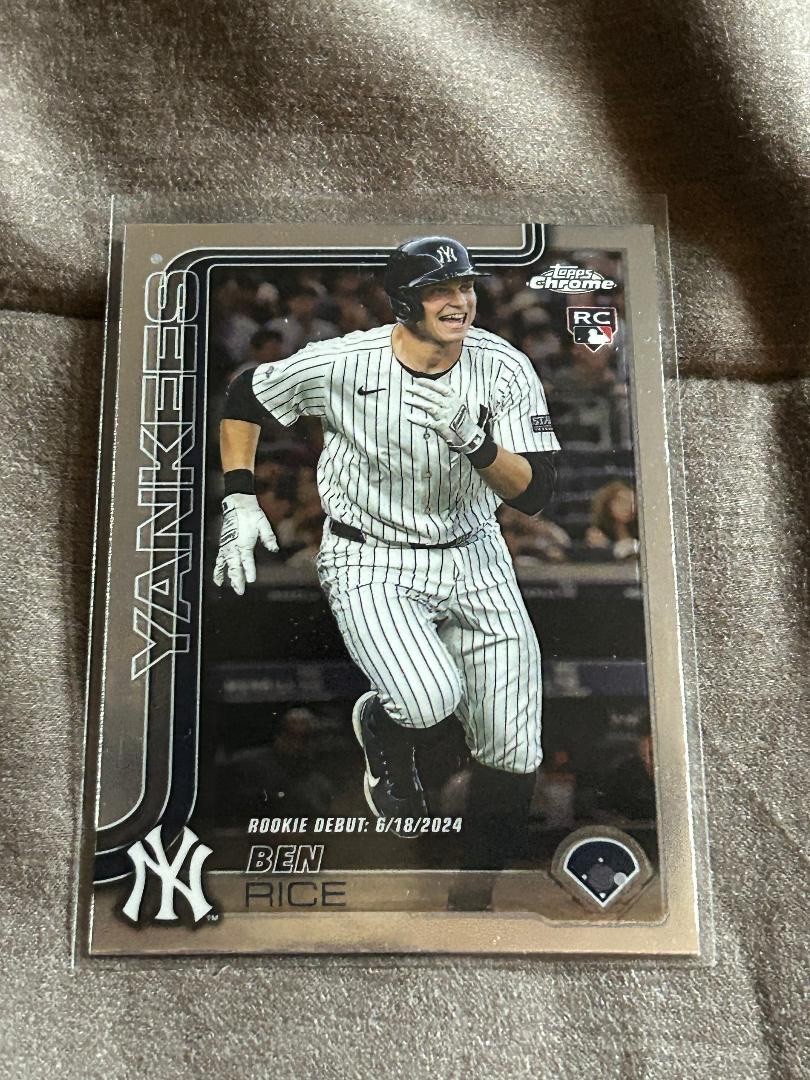 122528 2025 Topps Chrome Update RC Debut Ben Rice New York Yankees