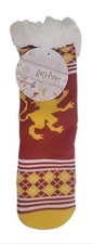 Harry Potter Red Gryffindor Sherpa Lined Non-Slip Women's Slipper Socks One Size