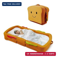Toddler Travel Bed Sandwich Style - Portable Toddlers Floor Beds, Foldable Soft