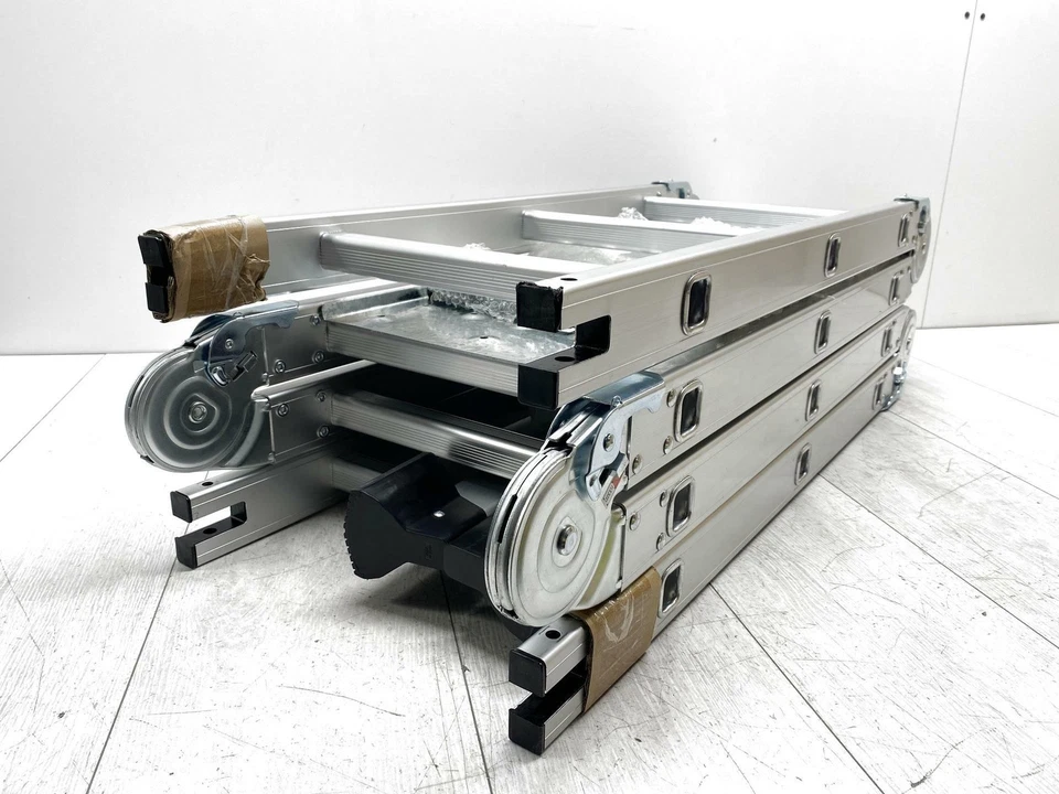 Scala pieghevole in alluminio Hailo M60 7412-037 4x3, con piattaforma 150 kg B - Immagine 3 di 4