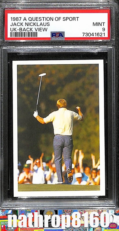 1987 A Question Of Sport UK Back View Jack Nicklaus HOF PGA Tour PSA 9 16677