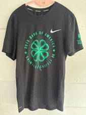 2018 BofA Shamrock Shuffle 8K Race Nike Dri-Fit Tee, Black, Sz S, VG Condition