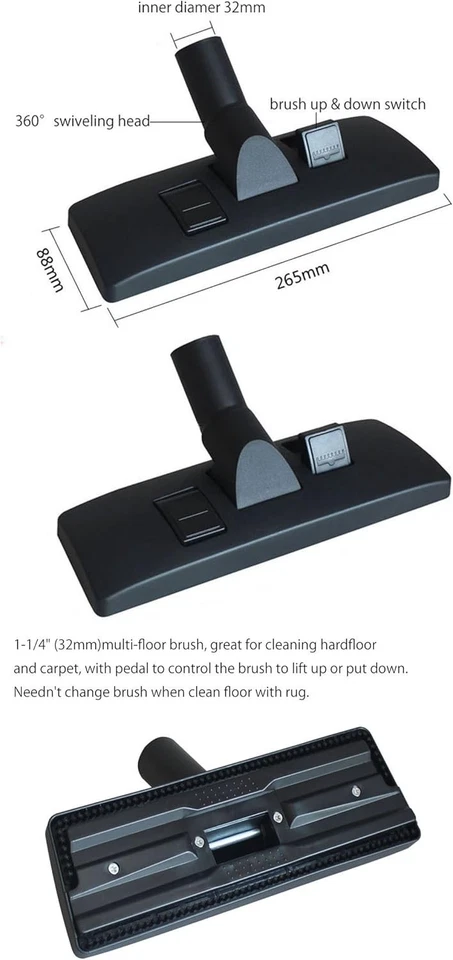 Acessórios a vácuo kit de limpeza escova a vácuo bico ferramenta fenda - Imagem 3 de 4