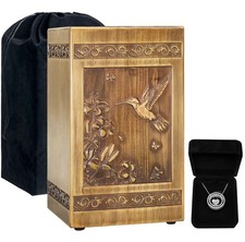 Wooden Urn for Ashes Adult Male Female, Handcrafted Large Cremation Urns Box ...