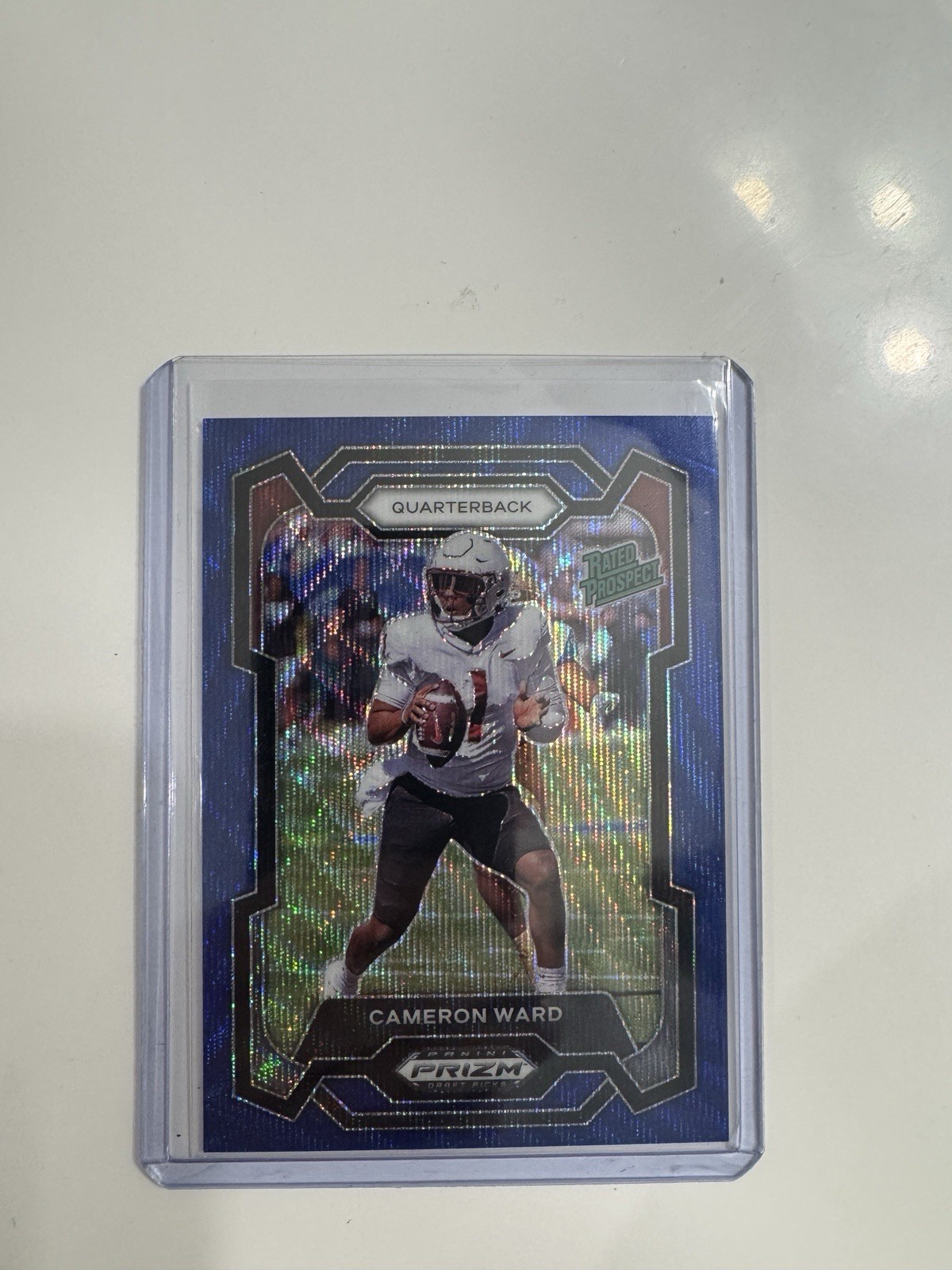 2024 Panini Prizm Draft Picks Cameron Ward Rated Prospect Blue Wave /249