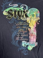 Vintage Styx Band Black Concert Music T-Shirt Cotton S-5XL PH284 FREE SHIPPING