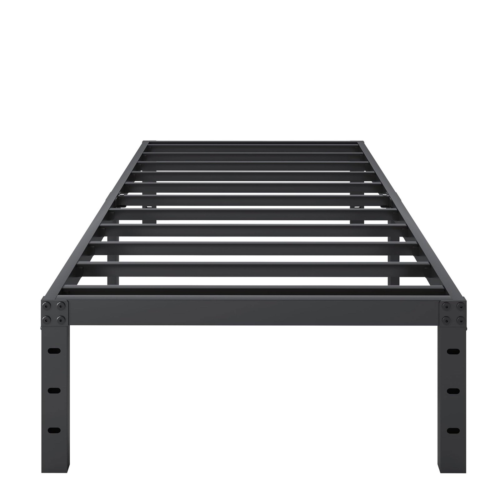 S 16 Inch Metal Platform Frame No Box Twin, Black