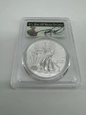 *2019-W Enhance Reverse Proof $1 Silver Eagle PCGS PR70 FDOI DC Cleveland signed