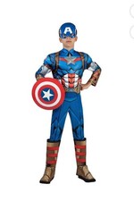 Jazwares CAPTAIN AMERICA Marvel Avengers Boys Kids Halloween Cosplay Costume Dre