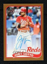 2024 Topps Series 1 1989 Topps Baseball Gold 35/50 Joey Votto #89BA-JV Auto