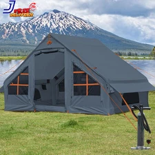 Inflatable Tents for Camping with Stove Jack 4/6/8 Person Easy Setup Blow up Ten