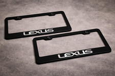 2x Lexus Stainless Steel Metal Finished License Plate Frame Holder