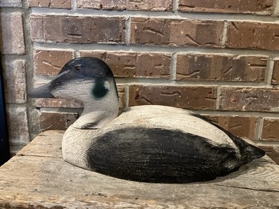 Vintage Herter's Drake Eider Wood Duck Decoy Folk Art  Americana