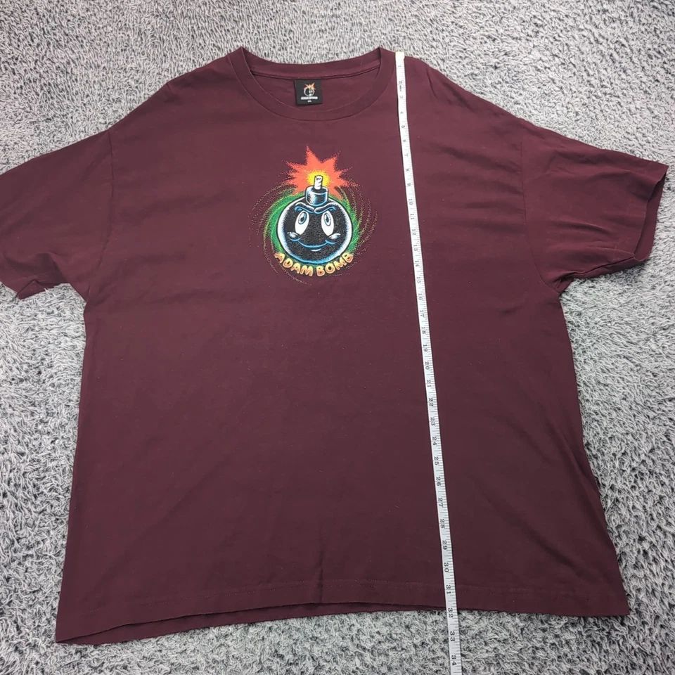 Camisa The Hundreds Adam Bomb Hombres 2XL XXL Roja Manga Corta Logo Bomb Street Wear Foto 4 de 4