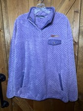 Simply Southern Simply Soft Quarter Snap Pullover in lilac textured fleece XL