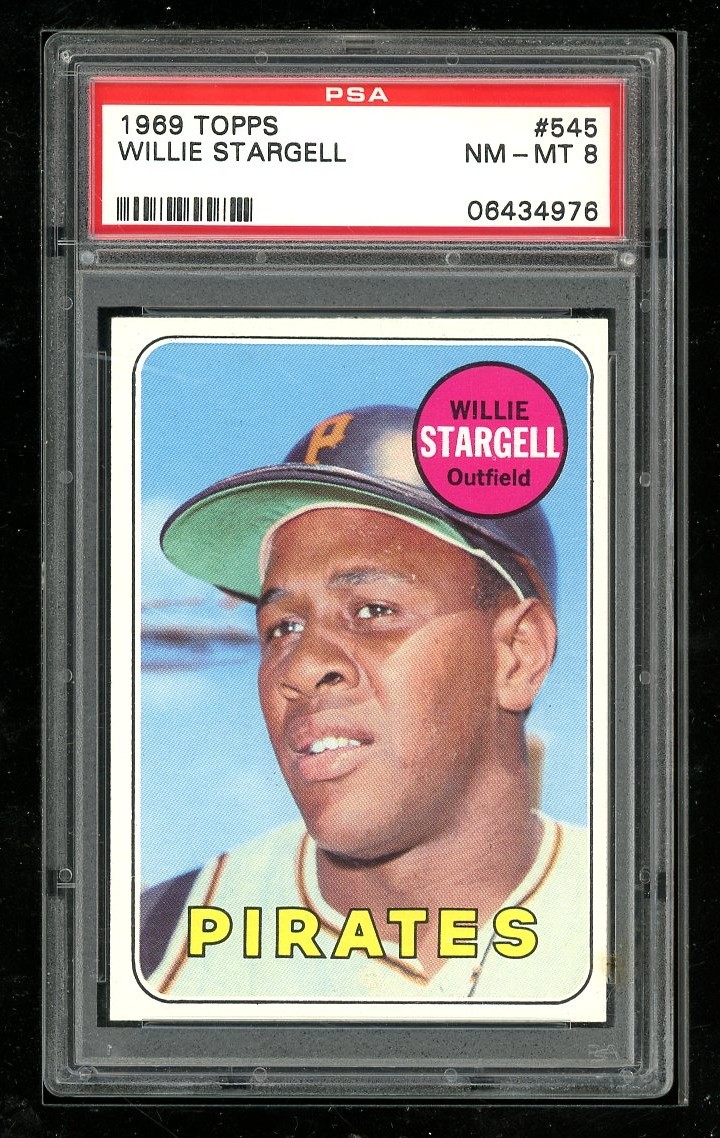 1969 Topps #545 Willie Stargell PSA 8