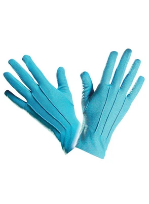 Gants en tissu turquoise - Gants monochromes et élastiques pour felles et hommes - Photo 1/2