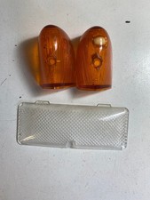 Vintage Amber Clear Trailer Lens Reflector Light Cover Lot