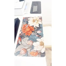 Vintage Floral Extended Mouse Pad Anti-slip Desk Mat for Home Office