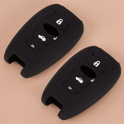 2pcs Black Silicone Remote Key Fob Cover Fits For Subaru Impreza Legacy Outback