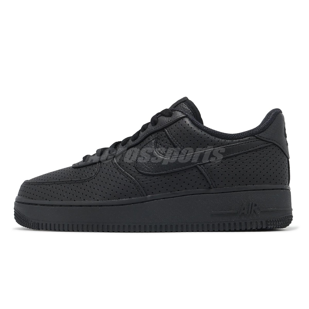 Nike Air Force 1 SP Triple Black Perforated Men AF1 Casual