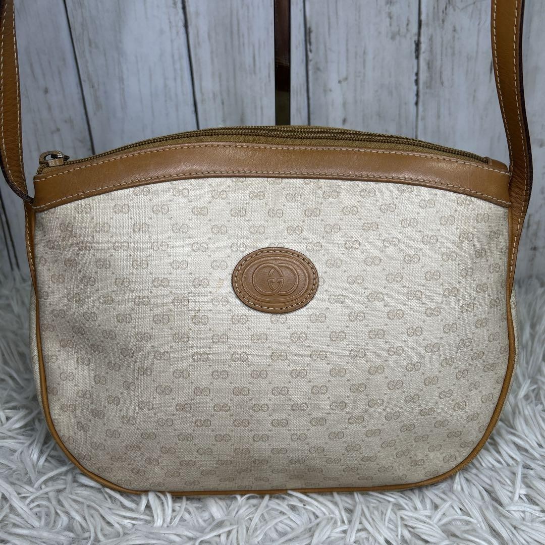 GUCCI Micro GG Shoulder Bag in PVC Brown 007 87 0018 Authentic F07181553
