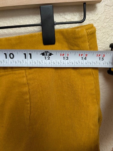 Banana Republic Corduroy Mini Skirt 2 Womens Retro Yellow - Picture 4 of 5